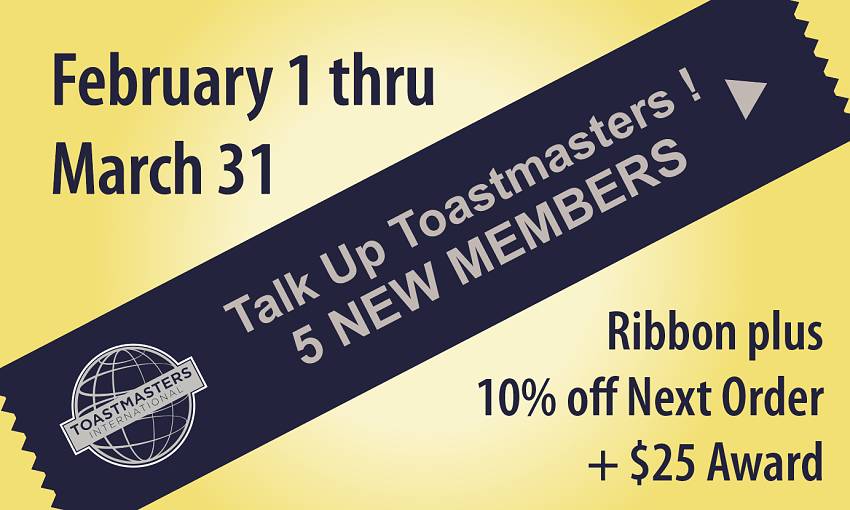 talk up toastmasters ribbon